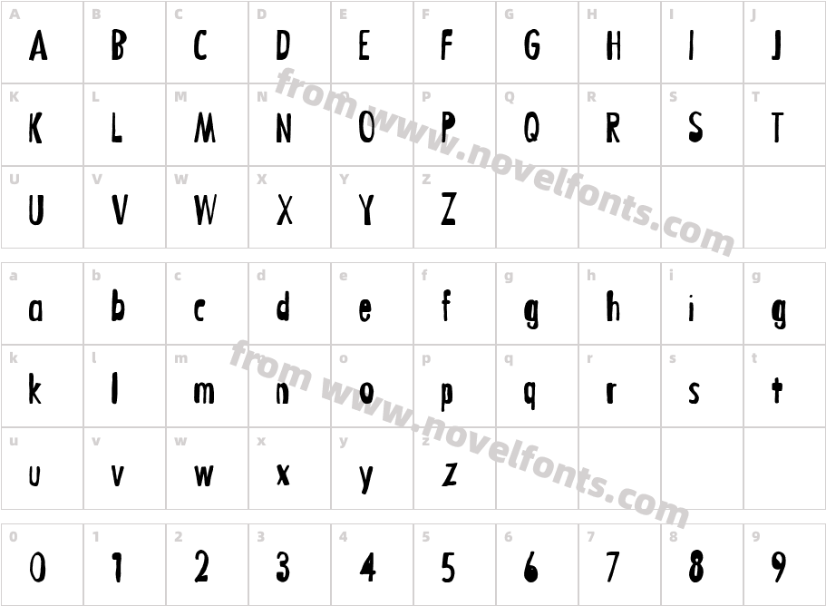 Dino Type Normal RegularCharacter Map