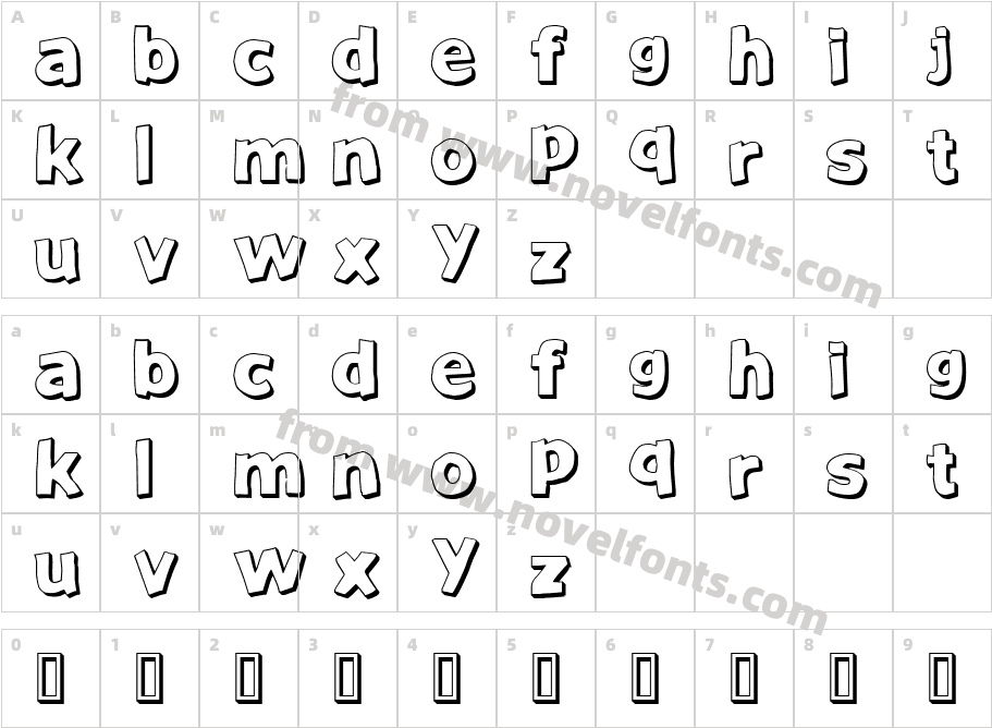 JustAnotherFontCharacter Map