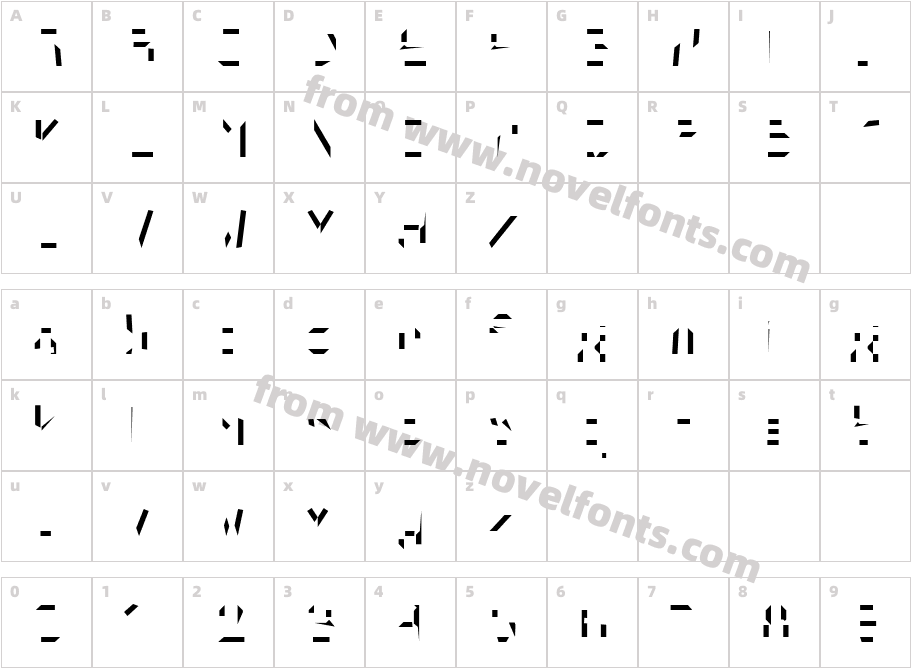 Dog Eared Solid BCharacter Map