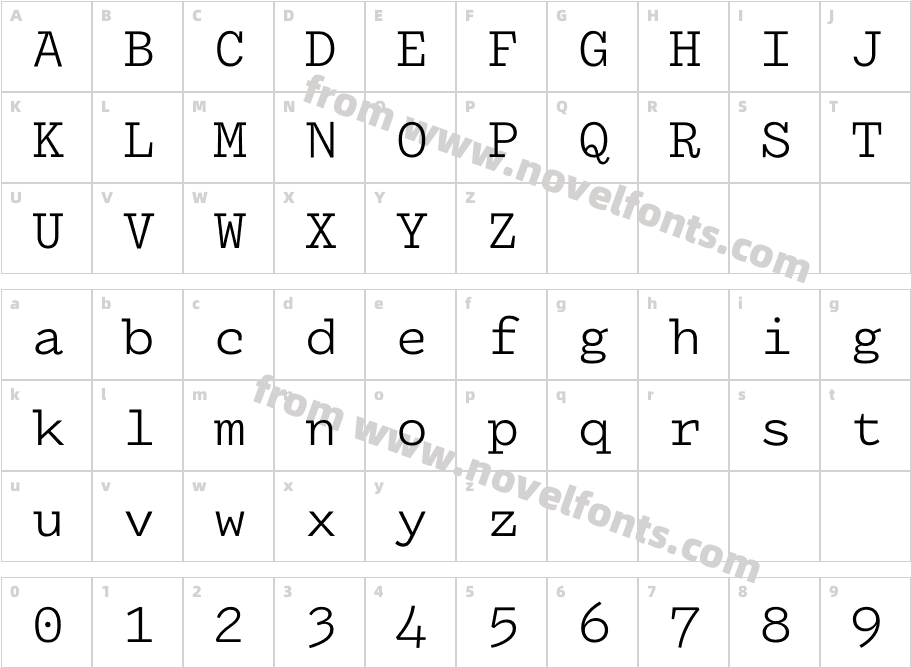 DraftingMono-LightCharacter Map
