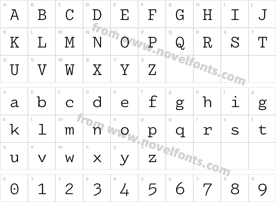 DraftingMono-LightCharacter Map