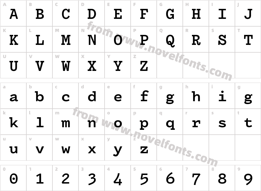 DraftingMono-SemiBoldCharacter Map