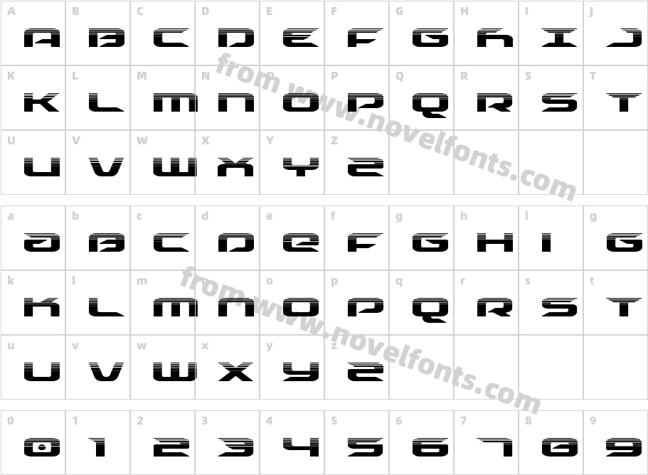 Drive HalftoneCharacter Map