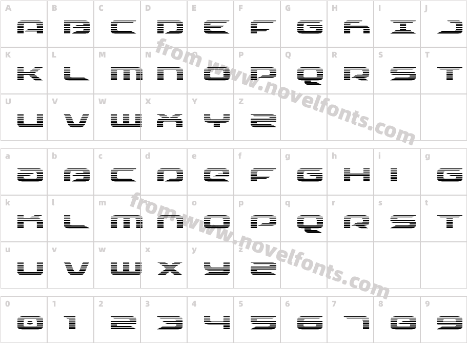 Drive ScanlinesCharacter Map