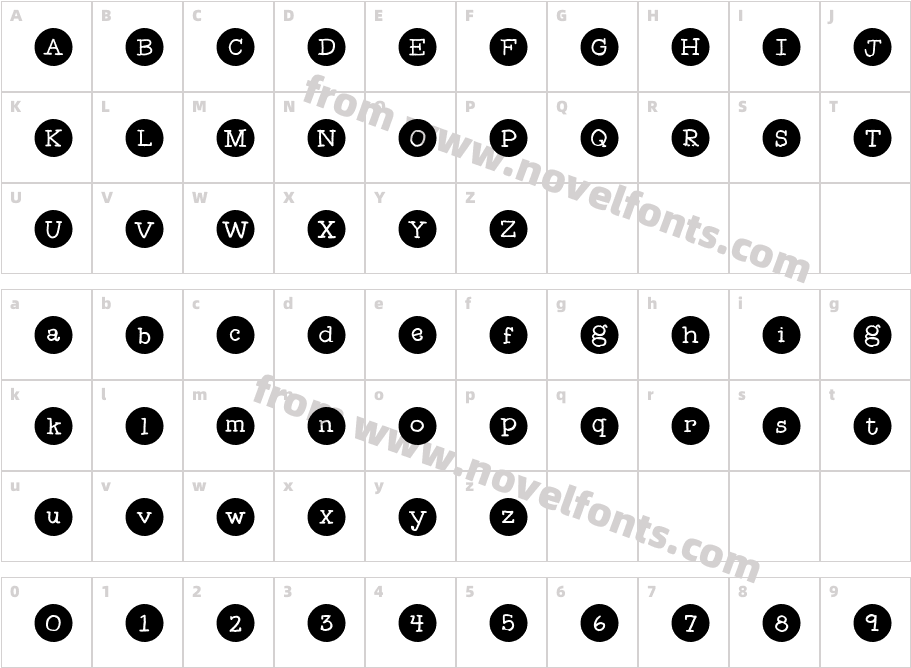EK ButtonsCharacter Map