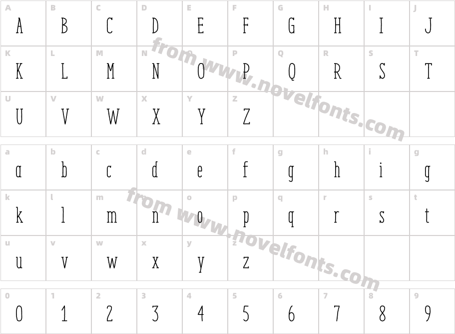 ENYO Slab RegularCharacter Map