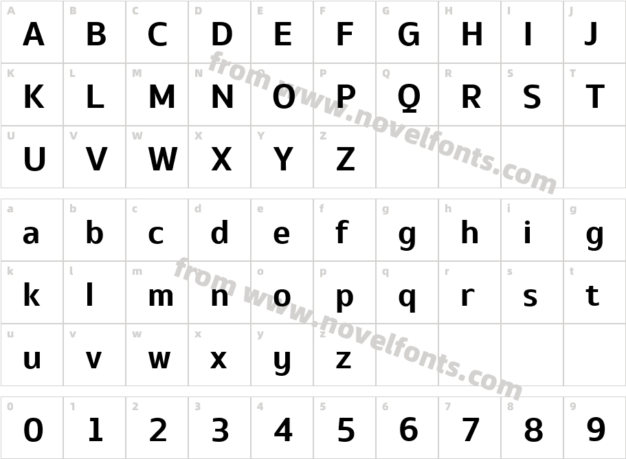 EQ Std BoldCharacter Map