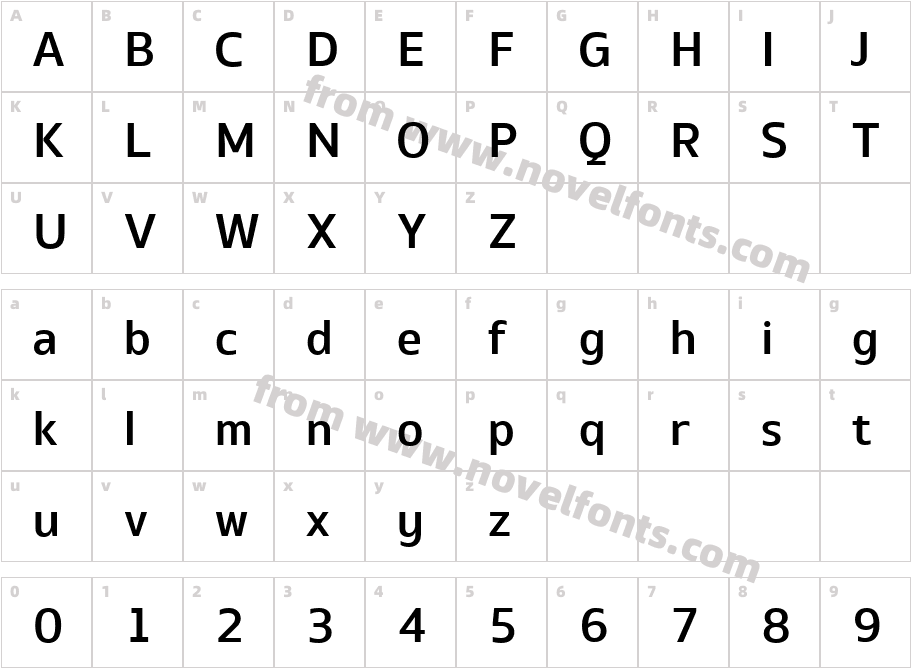 EQ Std MediumCharacter Map