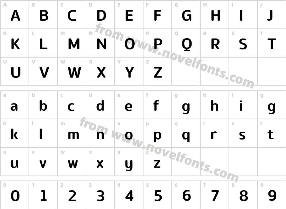EQ Std Rounded BoldCharacter Map