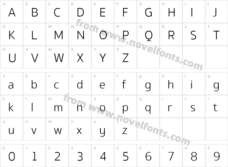 EQ Std Rounded LightCharacter Map