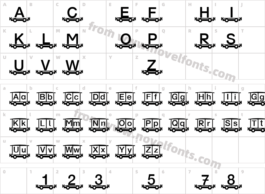 EisenbahnCharacter Map