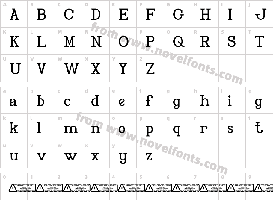 Elizabeth PERSONAL USE ONLY!Character Map