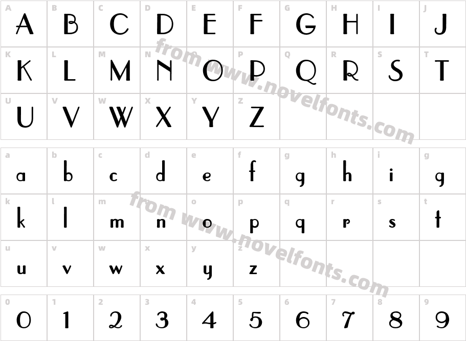 Elysee BoldCharacter Map
