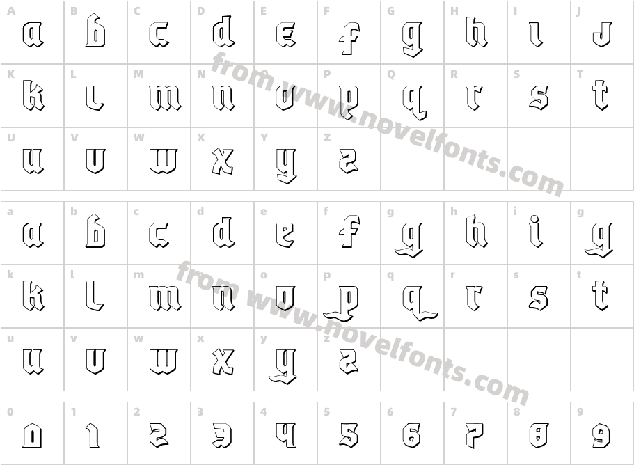 Empire Crown 3D RegularCharacter Map