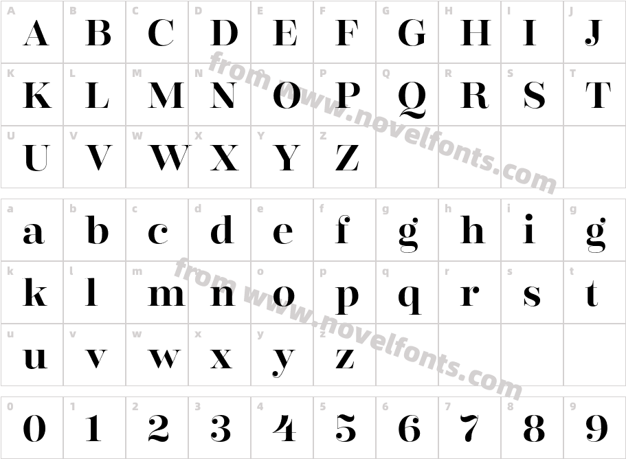 Encorpada Classic SemiboldCharacter Map