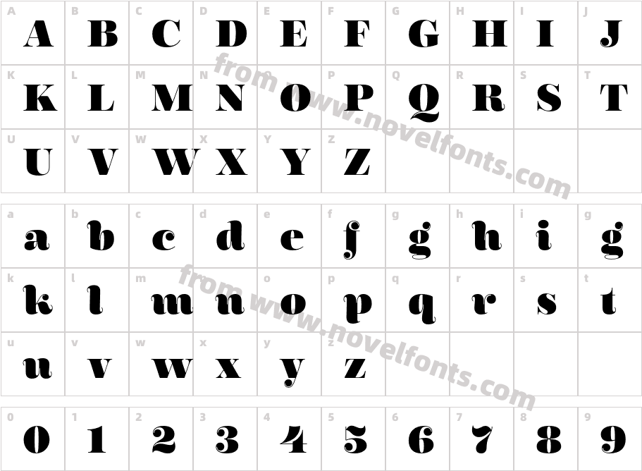 Encorpada Essential BlackCharacter Map