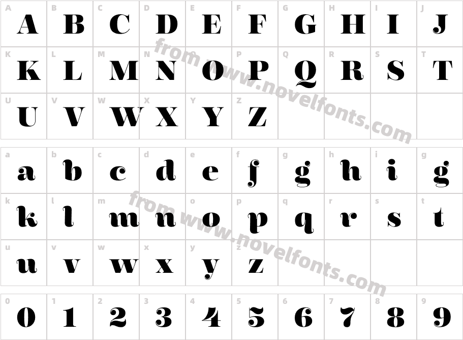 Encorpada Pro Extra BoldCharacter Map