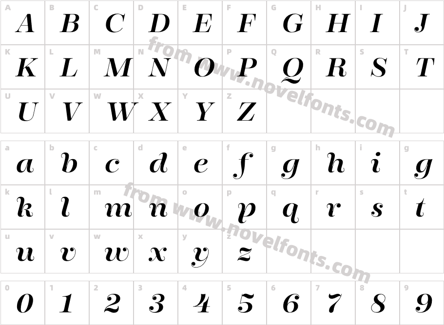 Encorpada Pro Semibold ItalicCharacter Map