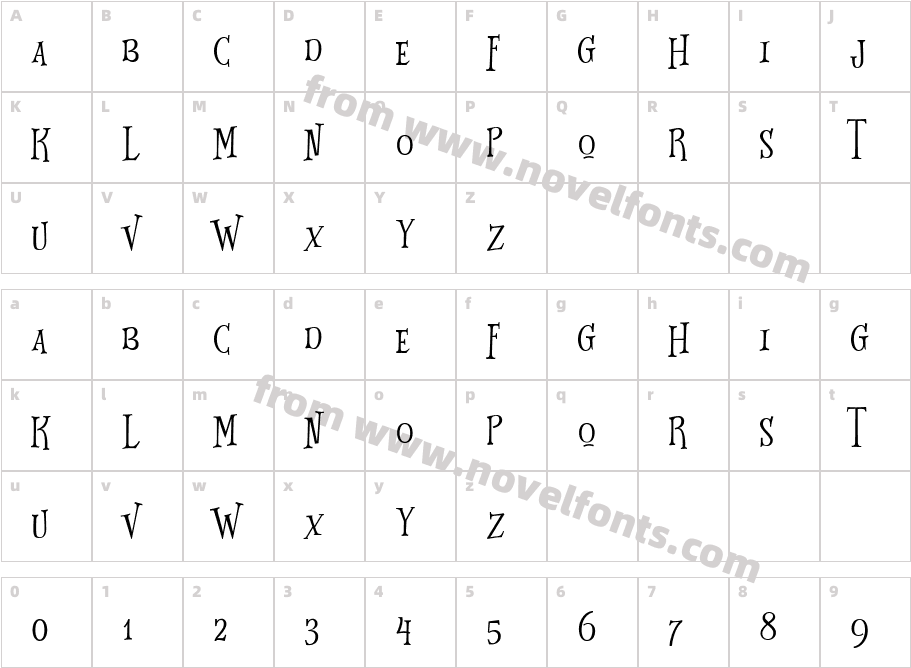 Endless Sorrow RegularCharacter Map