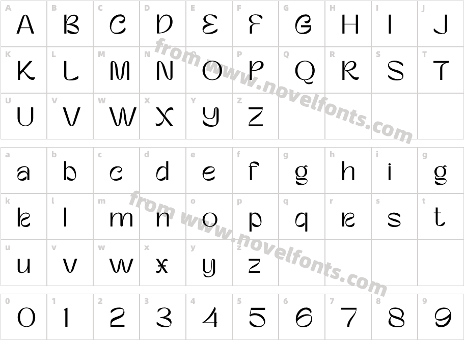 Enforia RegularCharacter Map