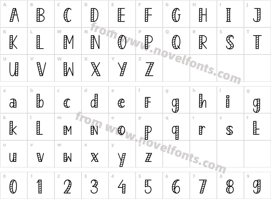 Enjoy Popcorn Bold 2Character Map