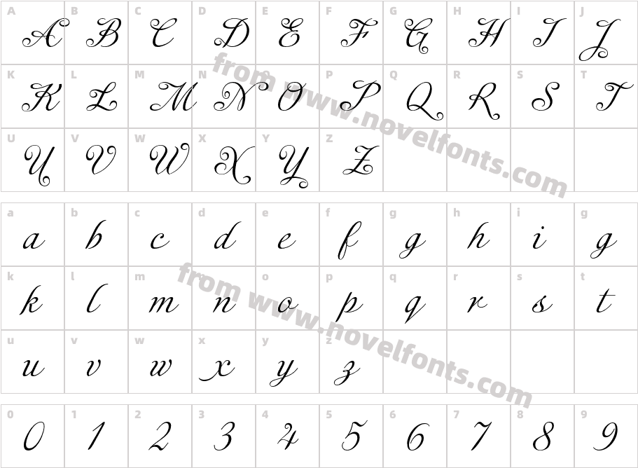 Enocenta Basic RegularCharacter Map