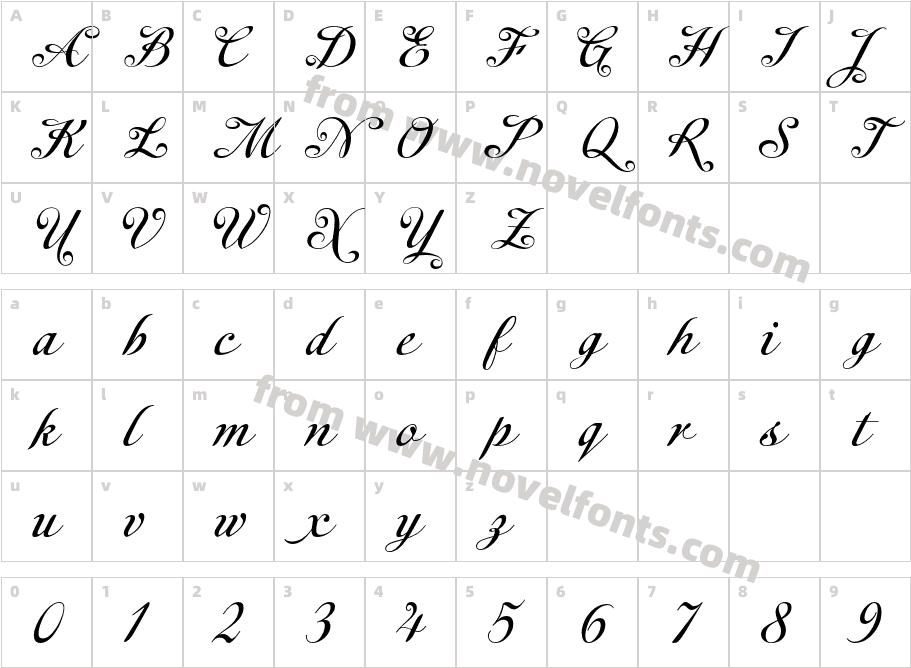 Enocenta BoldCharacter Map