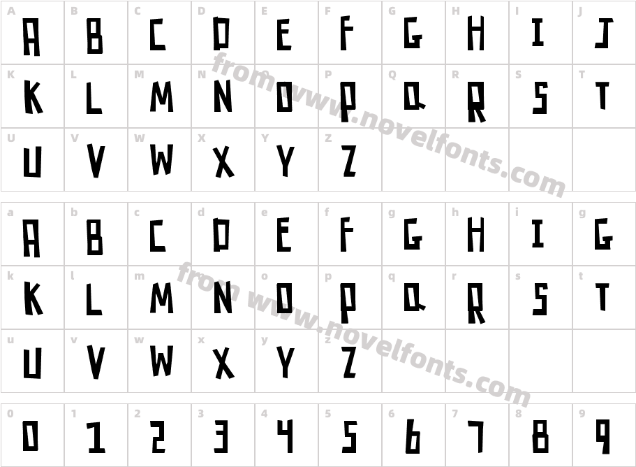 K26RobotRumbleCharacter Map