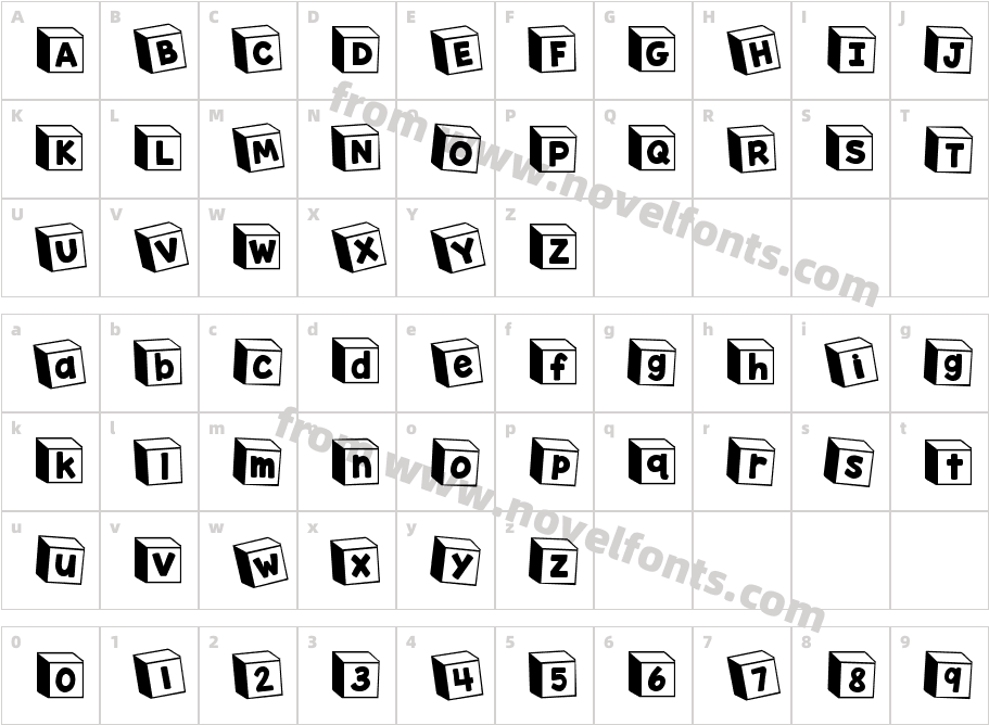 K26ToyBlocks123Character Map