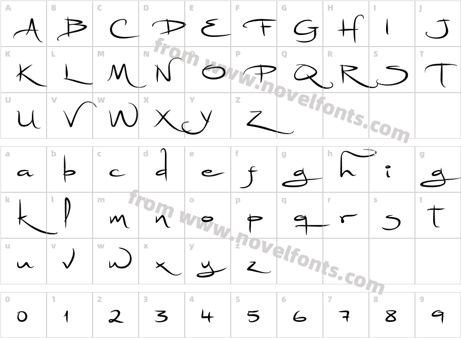 Espectro SwashCharacter Map