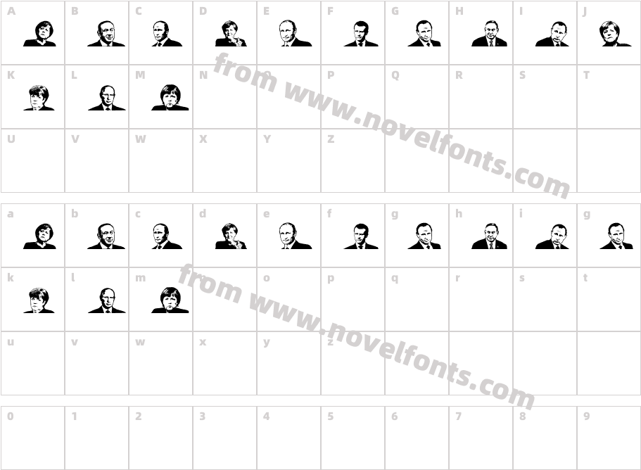 European Leaders RegularCharacter Map