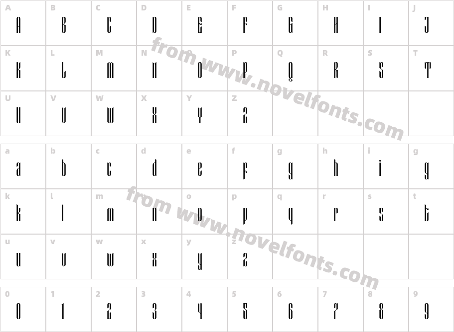 Eveagita Luxury ThinCharacter Map
