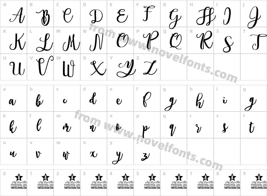 Everlast Personal UseCharacter Map
