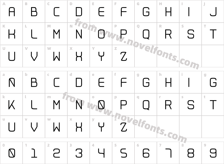 Exan RegularCharacter Map