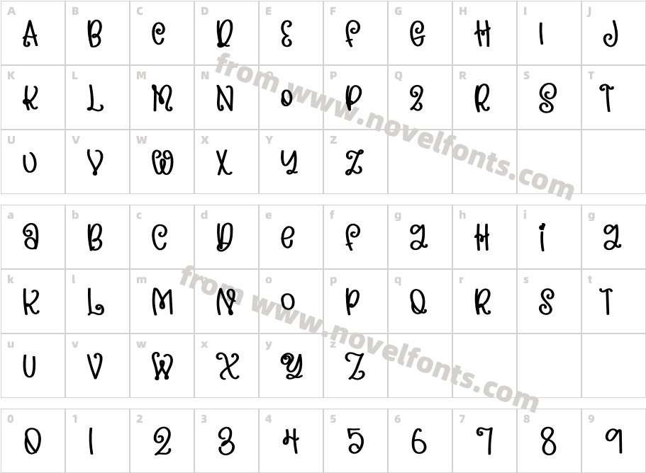 F Bcaramelong RegularCharacter Map