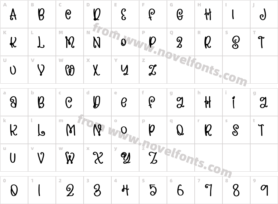 F Bcaramelong RegularCharacter Map