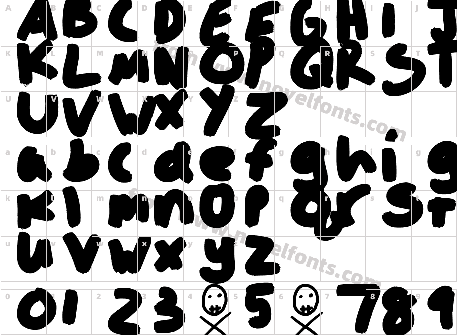 FT Fat Skeleton RegularCharacter Map
