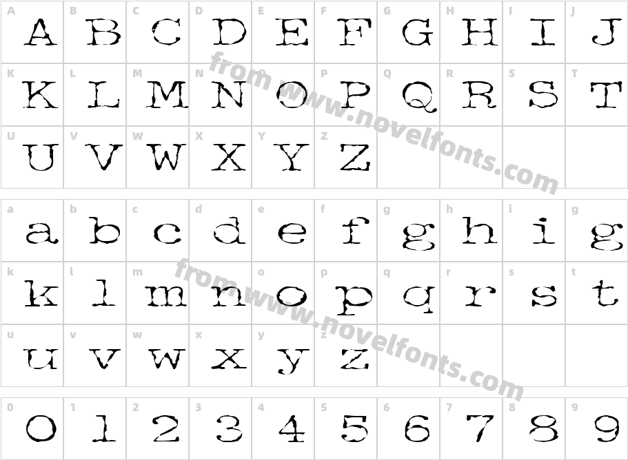FZ DIGITAL 2Character Map