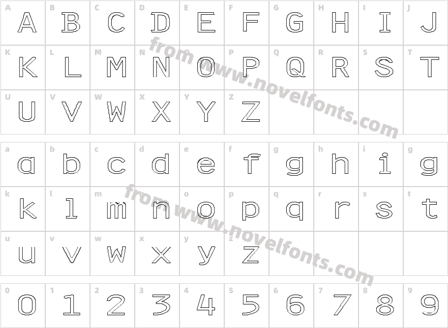 FZ DIGITAL 4 HOLLOW EXCharacter Map