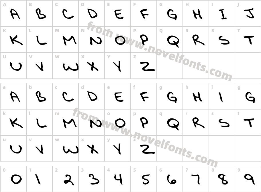 FZ JAZZY 29 LEFTYCharacter Map
