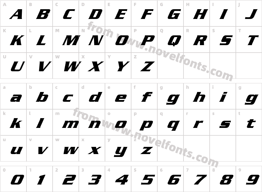 FZ ROMAN 11 ITALICCharacter Map