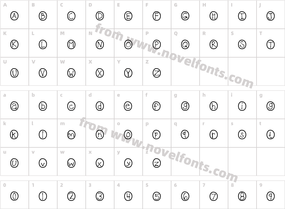 KBCaterpillarCharacter Map