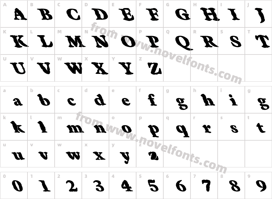 FZ ROMAN 25 MANGLED LEFTYCharacter Map
