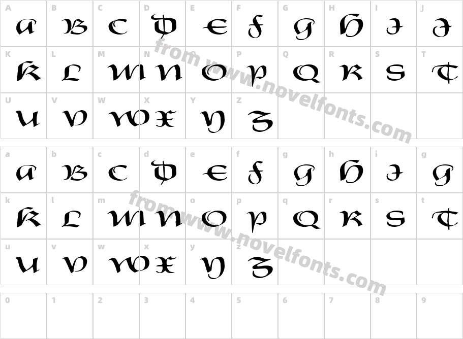 FZ SCRIPT 19 EXCharacter Map