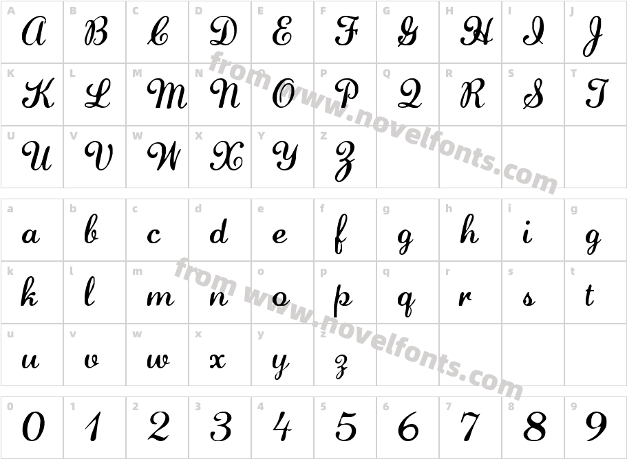 FZ SCRIPT 22Character Map