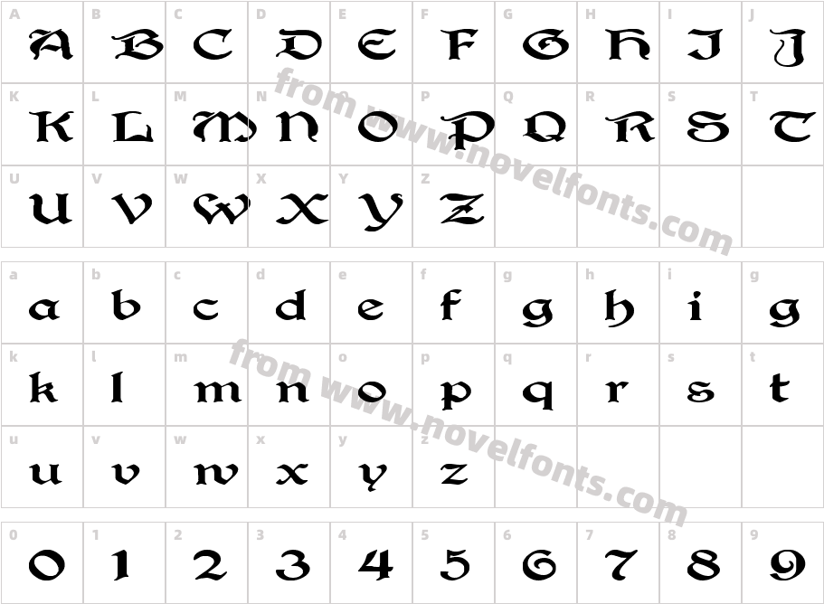 FZ SCRIPT 25 EXCharacter Map