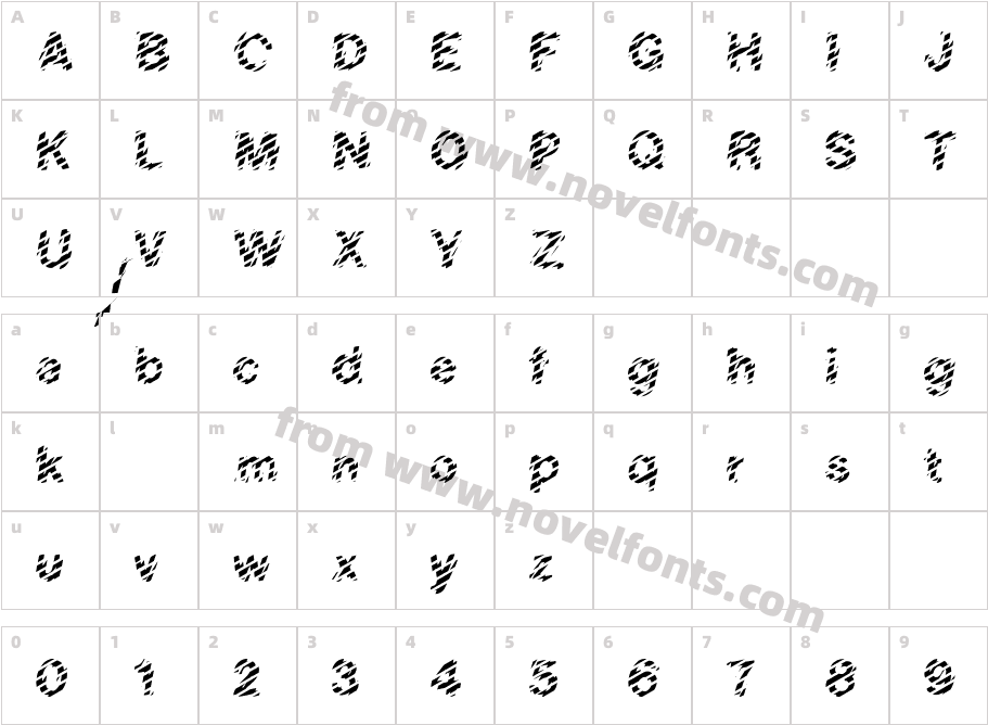 FZ UNIQUE 20 STRIPEDCharacter Map