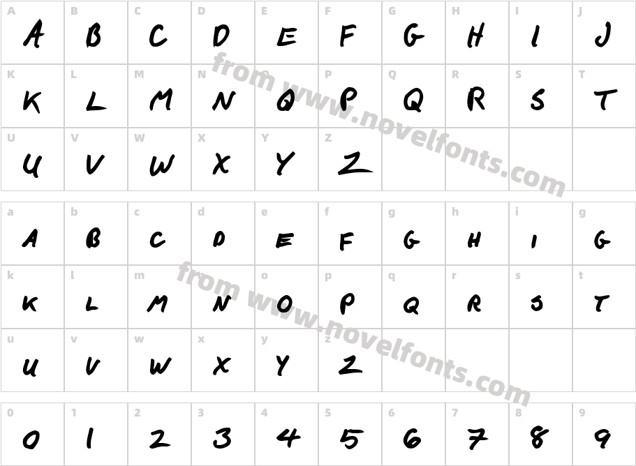 F_ck Beans BoldCharacter Map