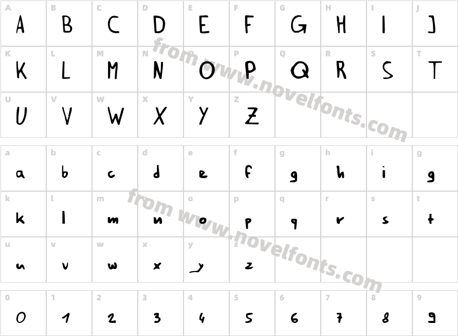 Fairy Cosmo FontCharacter Map