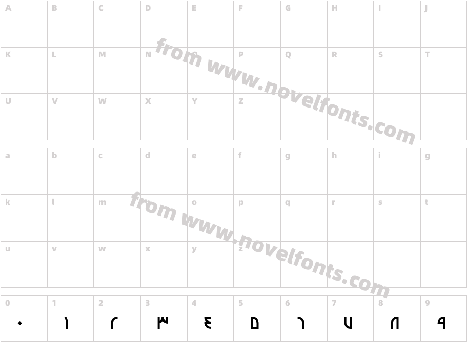 Falak BoldCharacter Map